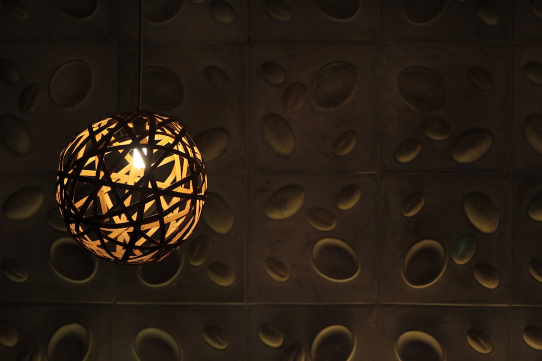 Photo stone texture ceiling light