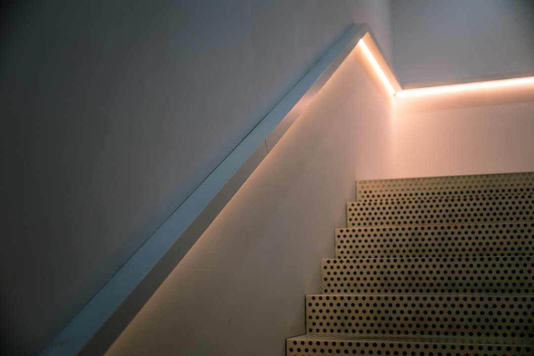 Photo color changing slim portable stair lamp
